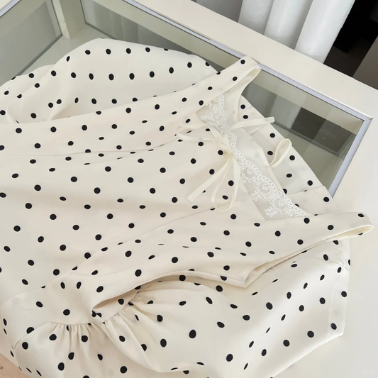 Elegant A Line Square Satin Lace Polka Dots Short Homecoming Dress,Summer 17th Birthday Dress GG3986