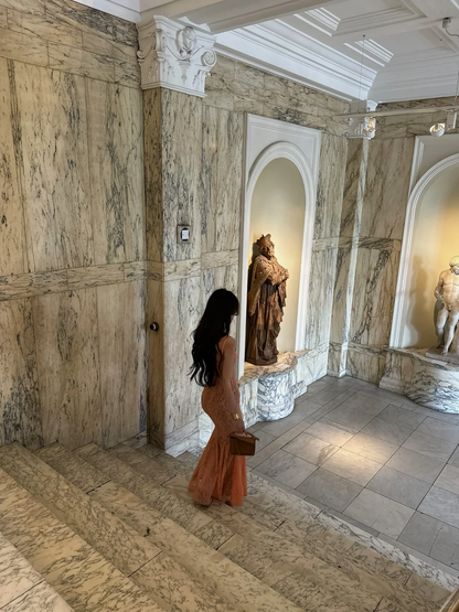 Sexy Mermaid Spaghetti Straps Satin Lace Long Prom Dress,Party Dress,Formal Evening Dress GG4012