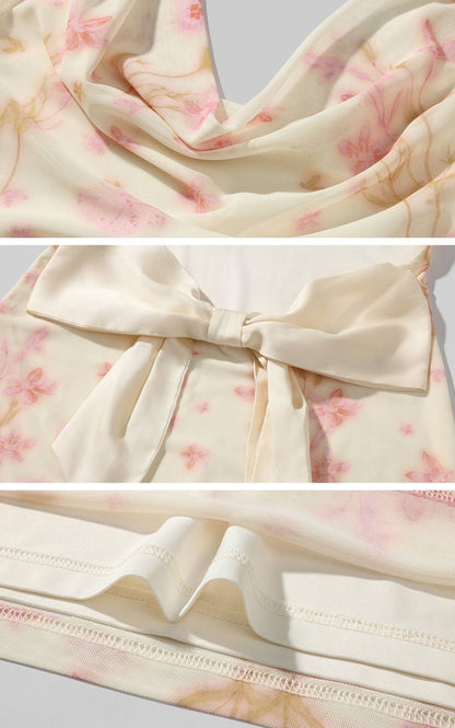 Pretty Mermaid Spaghetti Straps Satin Printed Floral Backless Long Prom Dress,Party Dress,Formal Evening Dress GG4018