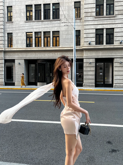 Simple Mermaid One Shoulder Satin Short Homecoming Dress,Summer 19th Birthday Dress GG4033