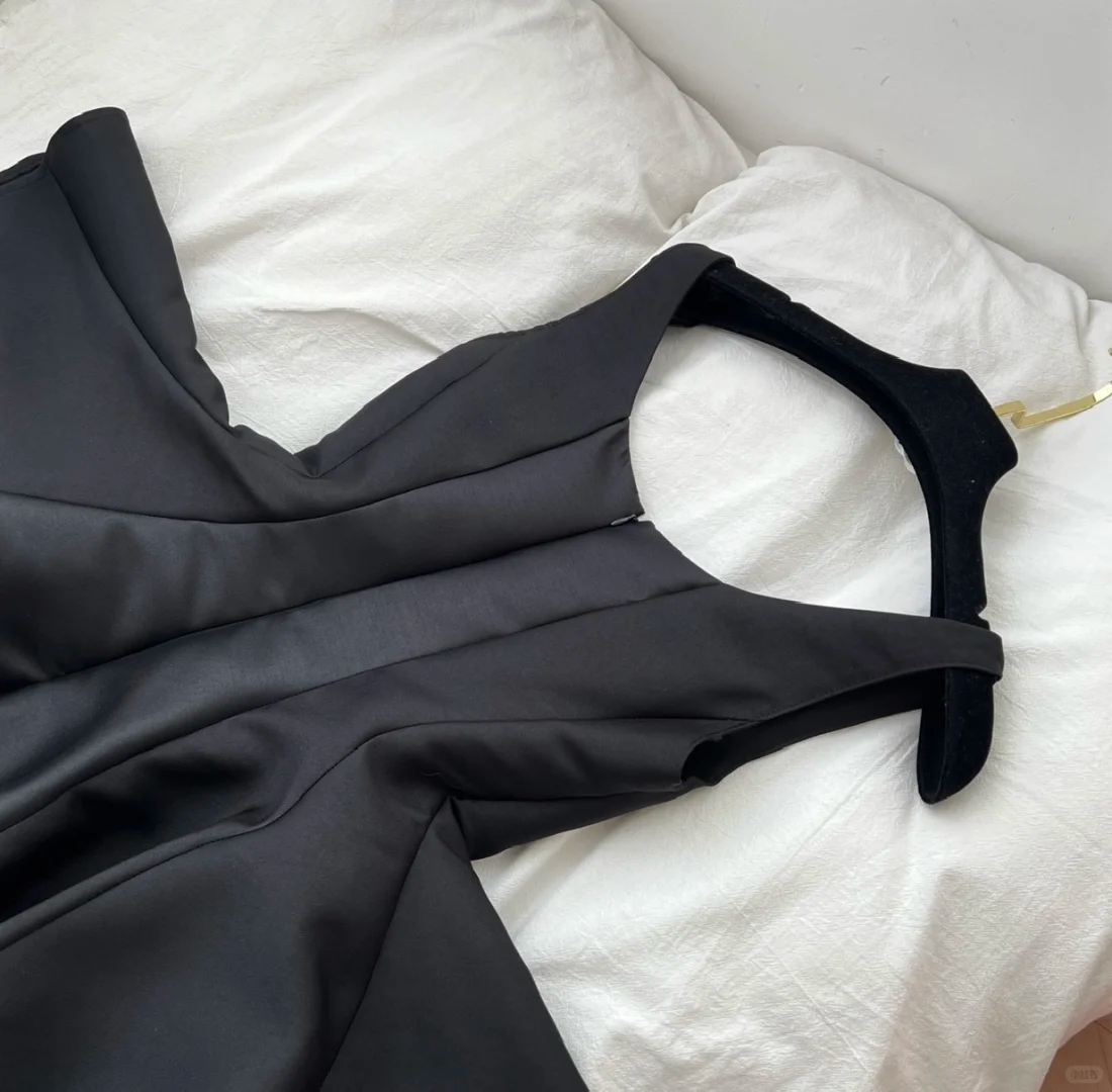 Black A Line Square Satin Tulle Short Homecoming Dress,Summer 18th Birthday Dress GG4035