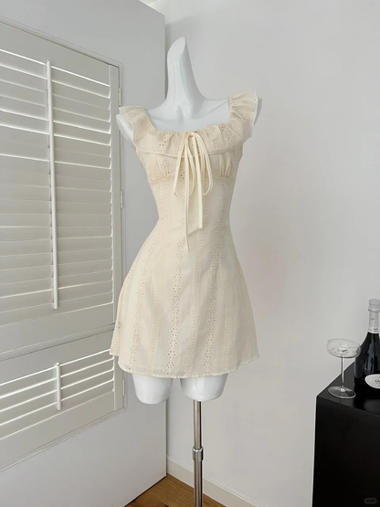 Chic A Line Square Ruffle Satin Short Homecoming Dress,Summer 18th Birthday Dress GG4036