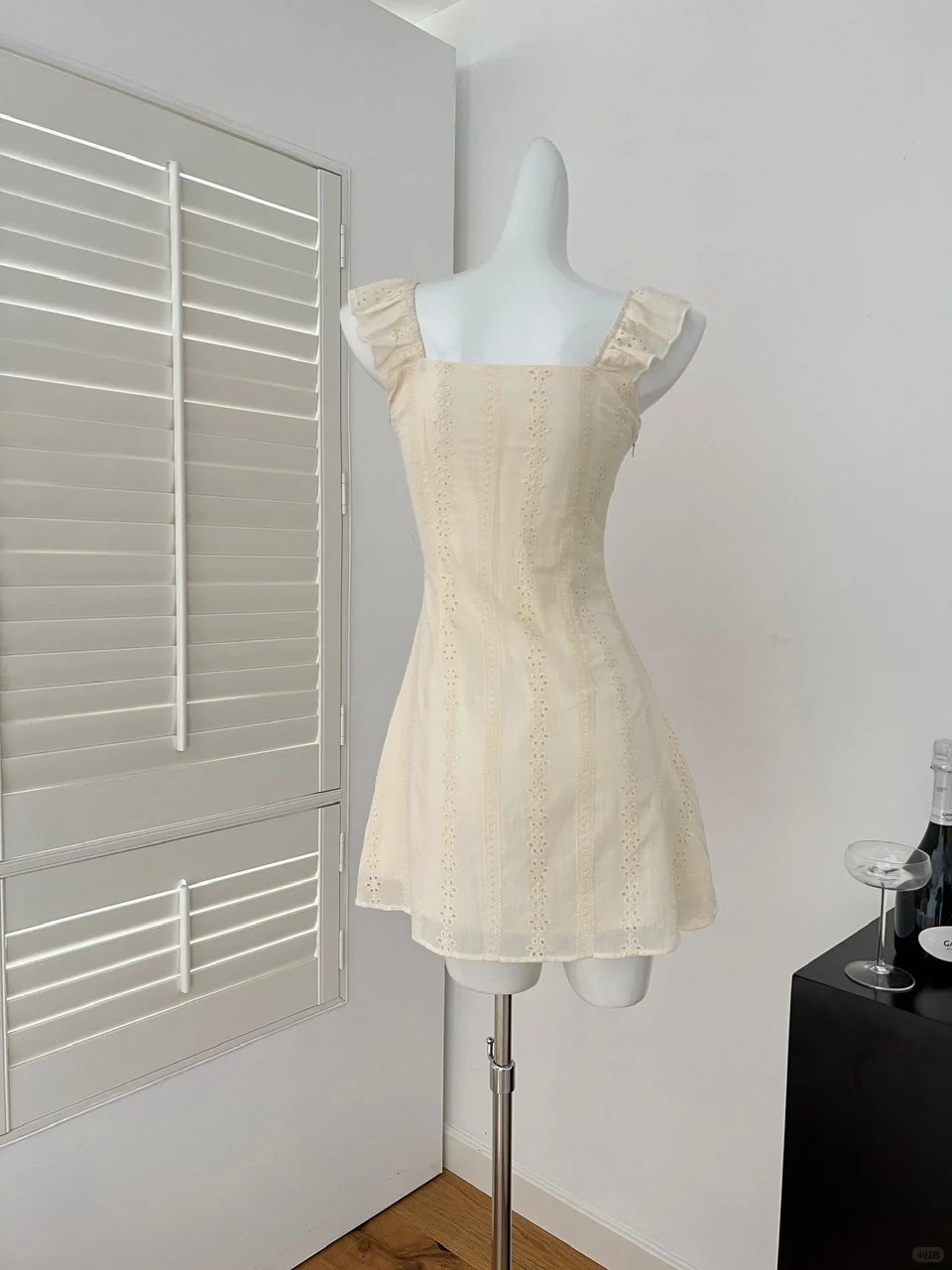 Chic A Line Square Ruffle Satin Short Homecoming Dress,Summer 18th Birthday Dress GG4036