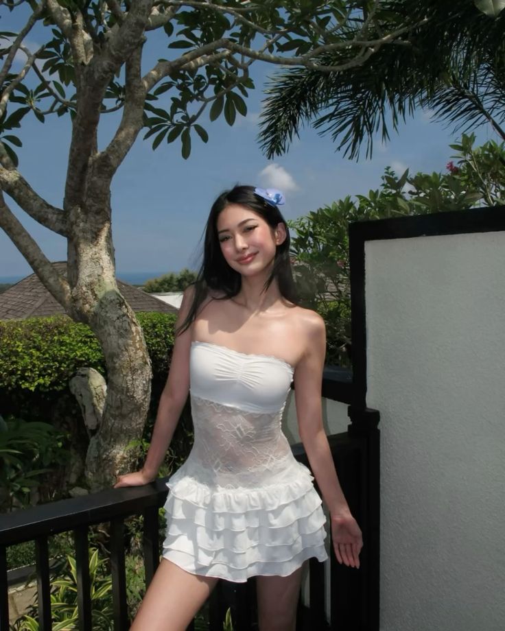 Sexy A Line Strapless White Satin Lace Short Homecoming Dress,Summer 18th Birthday Dress GG4055