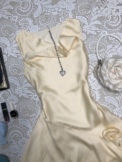 Simple Elegant A Line Satin With Flower Short Homecoming Dress,Summer 18th Birthday Dress GG4064