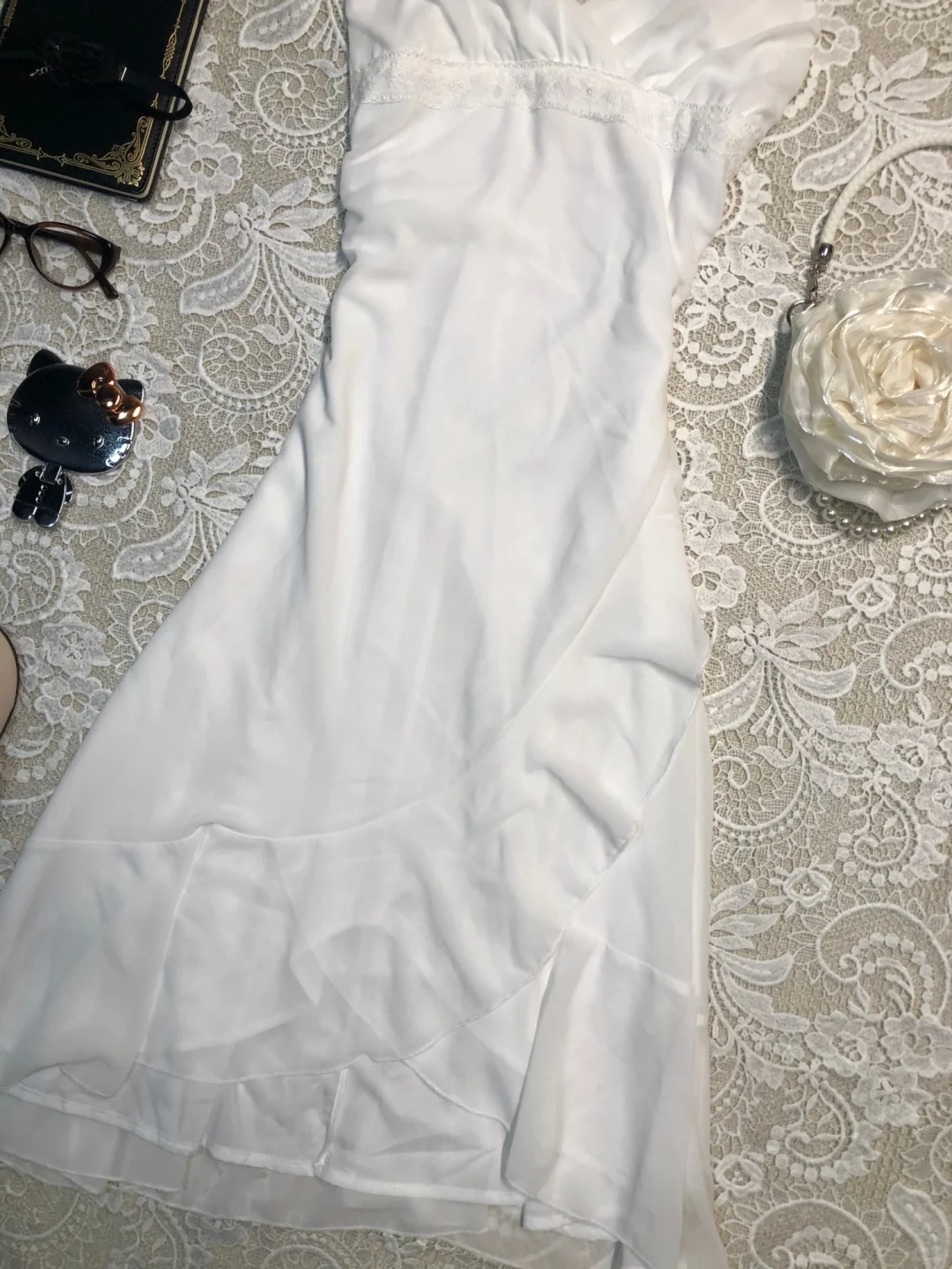 Elegant A Line Spaghetti Straps White Chiffon Short Homecoming Dress,Summer 17th Birthday Dress GG4074