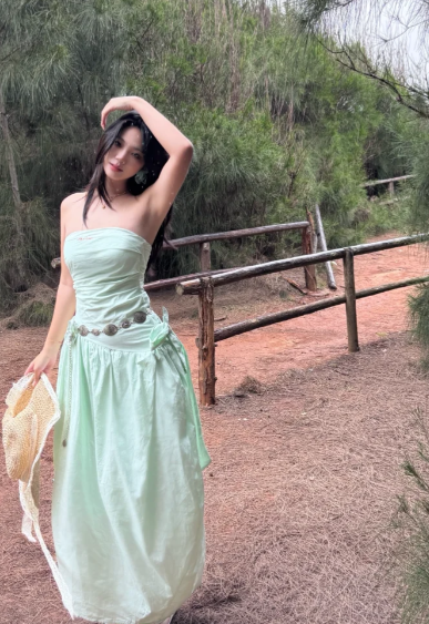 Vintage A Line Strapless Satin Long Prom Dress,Party Dress,Formal Evening Dress GG4095