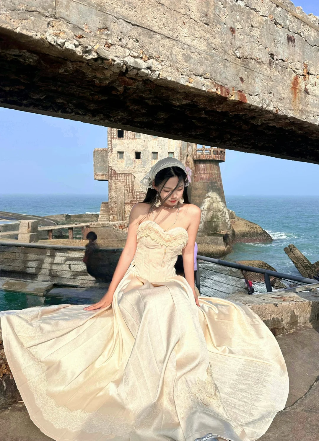 Gorgeous A Line Strapless Satin Lace Applique Long Prom Dress,Party Dress,Formal Evening Dress GG4096