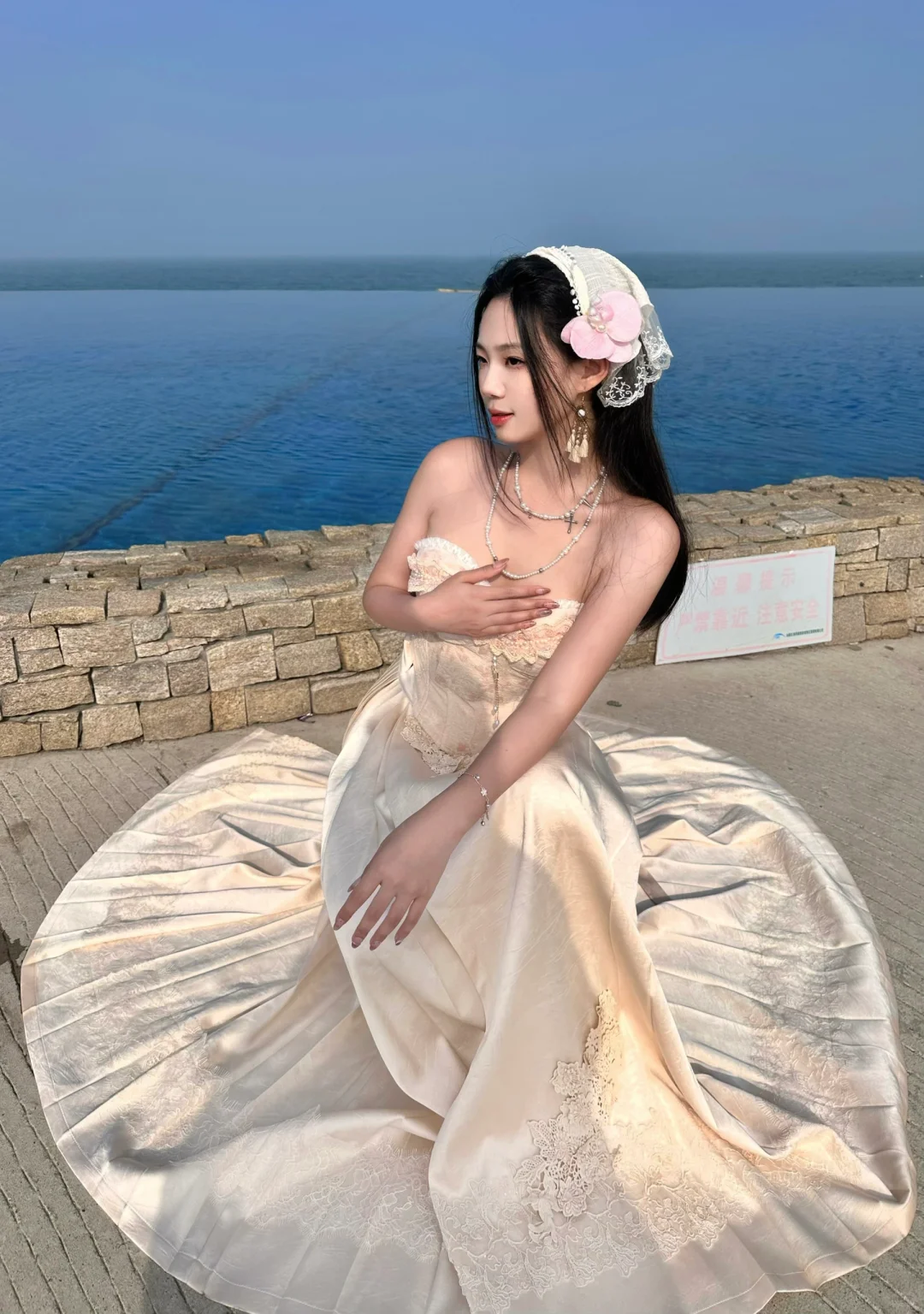 Gorgeous A Line Strapless Satin Lace Applique Long Prom Dress,Party Dress,Formal Evening Dress GG4096