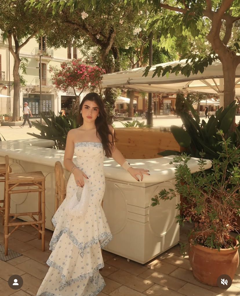 Pretty Mermaid Strapless Satin Floral Printed Tiered Long Prom Dress,Party Dress,Formal Evening Dress GG4100