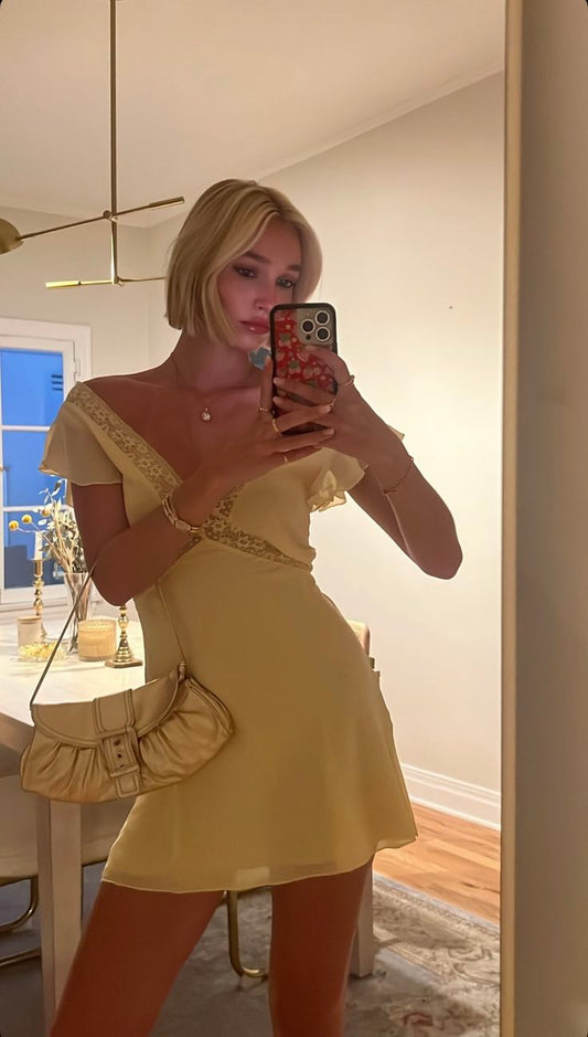 Classy A Line Off The Shoulder Chiffon Lace Short Homecoming Dress,Summer 18th Birthday Dress GG4109