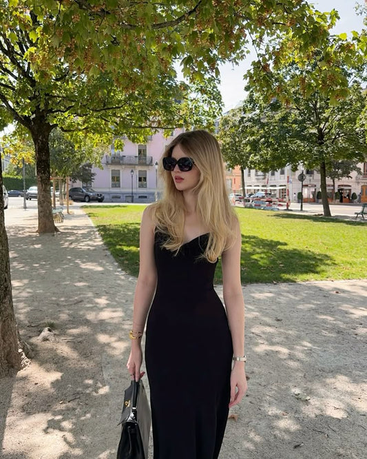 Sheath Mermaid Spaghetti Straps Black Satin Long Prom Dress,Party Dress,Formal Evening Dress GG4135