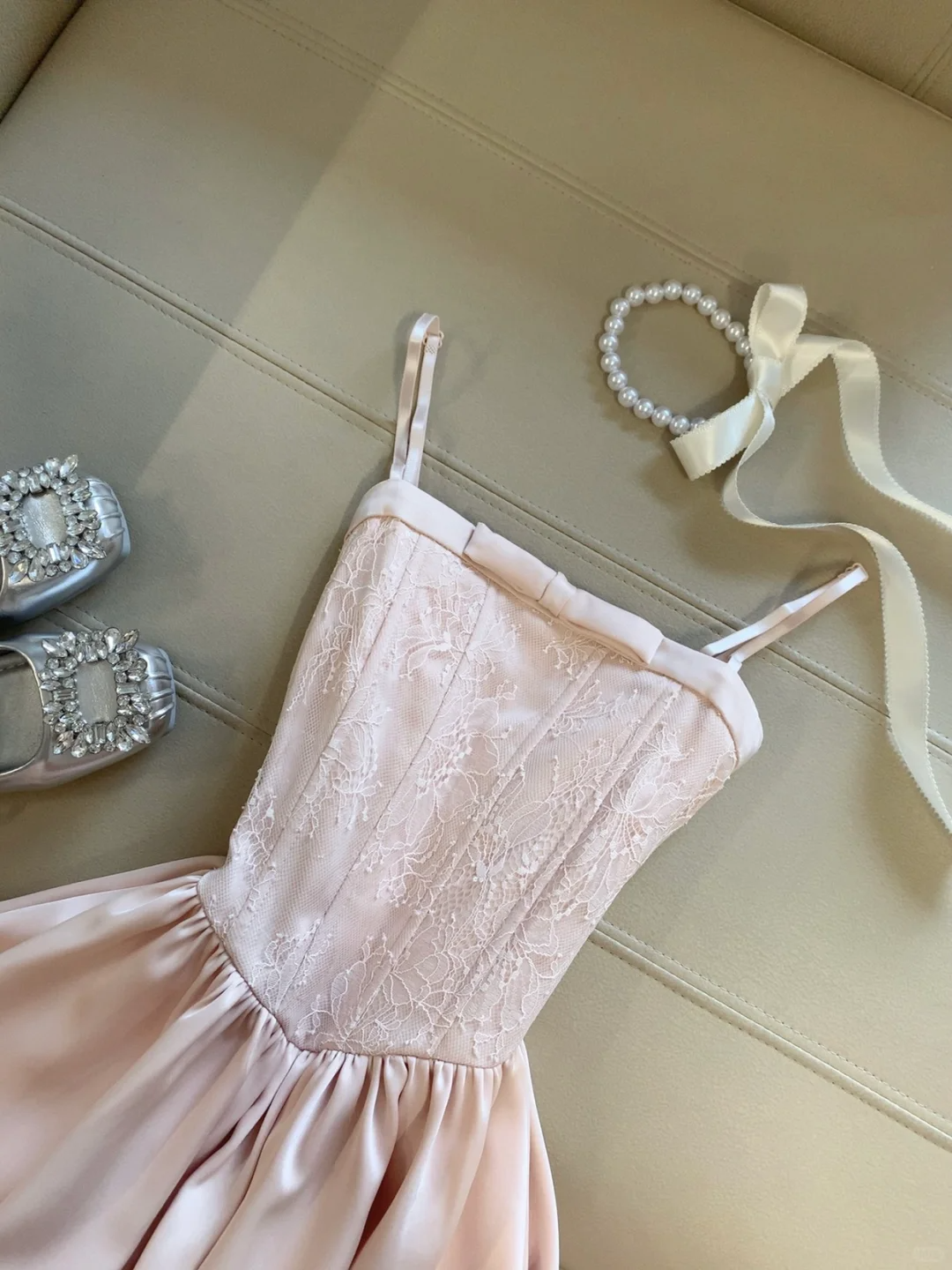 Pink A Line Spaghetti Straps Satin Lace Short Homecoming Dress,Summer 19th Birthday Dress GG4166