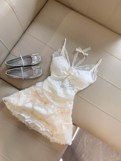 Unique A Line Spaghetti Straps Satin Lace Short Homecoming Dress,Summer 19th Birthday Dress GG4168