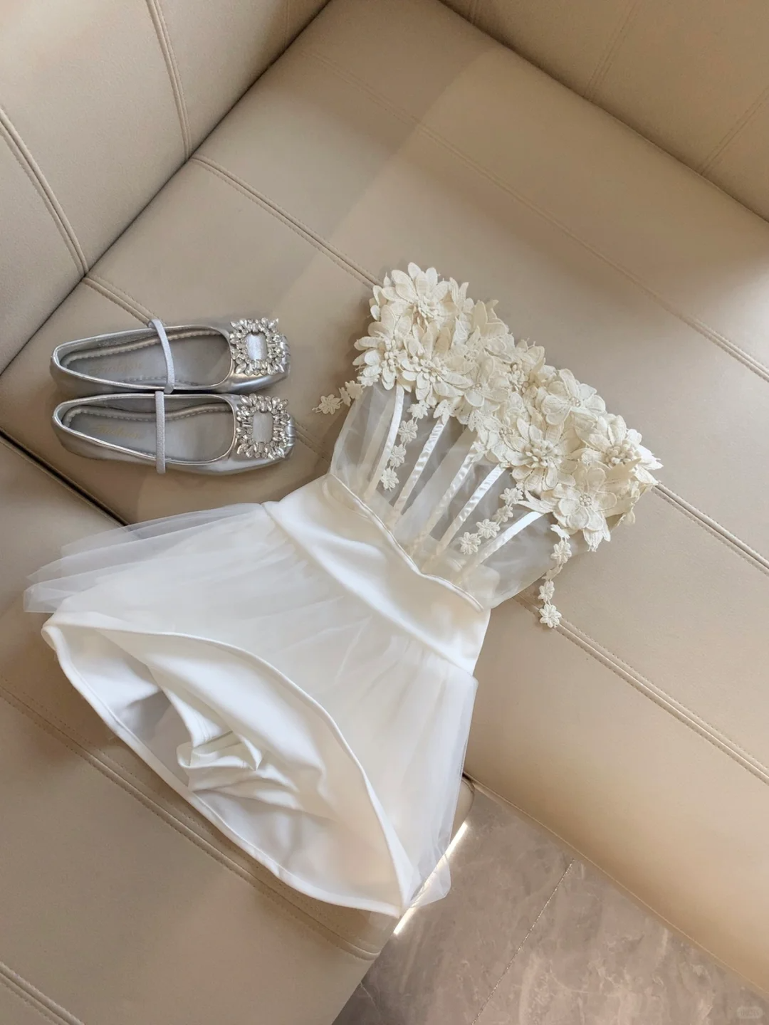 Chic A Line Strapless Satin Tulle Applique Short Homecoming Dress,Summer 19th Birthday Dress GG4169