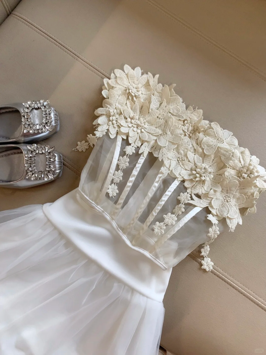 Chic A Line Strapless Satin Tulle Applique Short Homecoming Dress,Summer 19th Birthday Dress GG4169