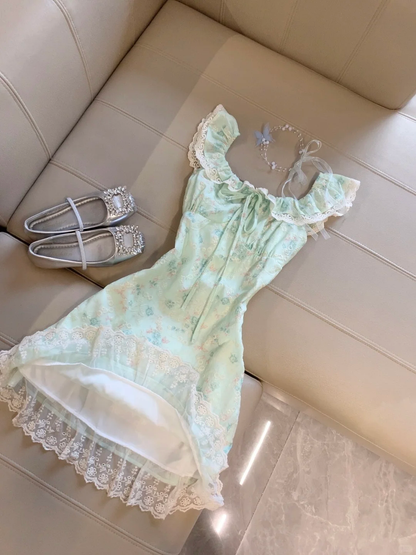 Unique A Line U Neck Satin Lace Short Homecoming Dress,Summer 20th Birthday Dress GG4171