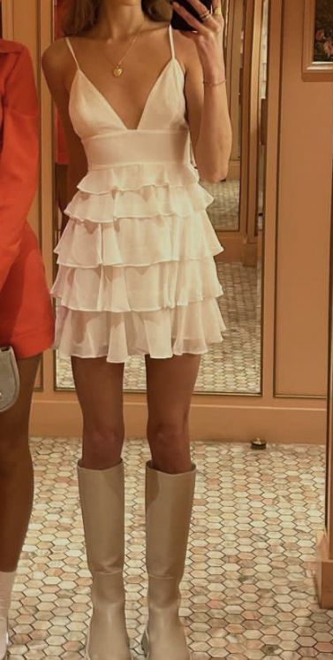 Sexy A Line Spaghetti Straps Chiffon Tiered Short Homecoming Dress,Summer 18th Birthday Dress GG4178