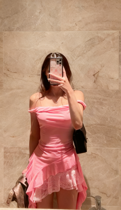 Pretty A Line Off The Shoulder Chiffon Lace Short Homecoming Dress,Summer 19th Birthday Dress GG4187