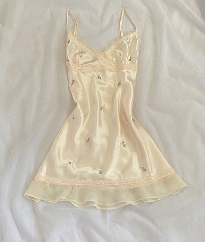 Pretty A Line Spaghetti Straps Satin Lace Floral Short Homecoming Dress,Summer 20th Birthday Dress GG4199