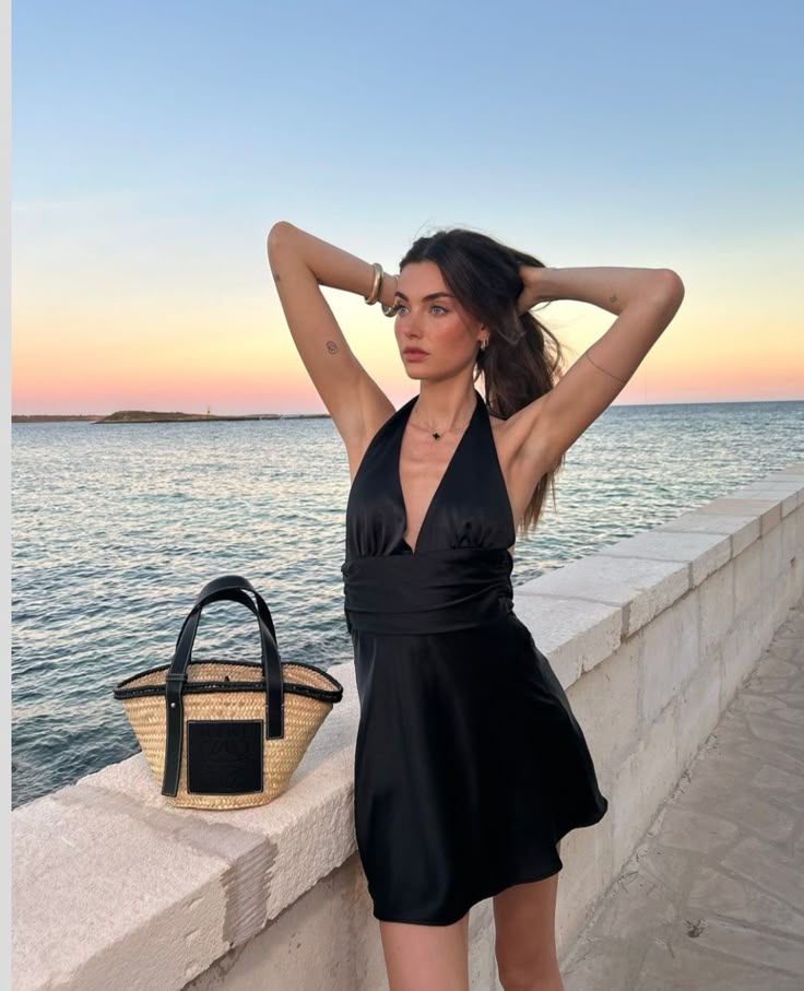 Simple Black A Line Halter Satin Short Homecoming Dress,Summer 18th Birthday Dress GG4227