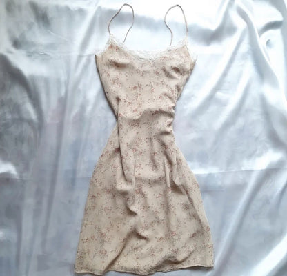 Classy A Line Spaghetti Straps Printed Floral Satin Lace Short Homecoming Dress,Summer 19th Birthday Dress GG4236