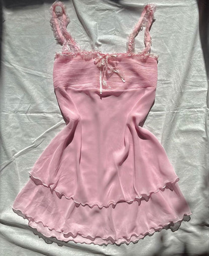 Princess A Line Pink Spaghetti Straps Chiffon Short Homecoming Dress,Summer 19th Birthday Dress GG4238