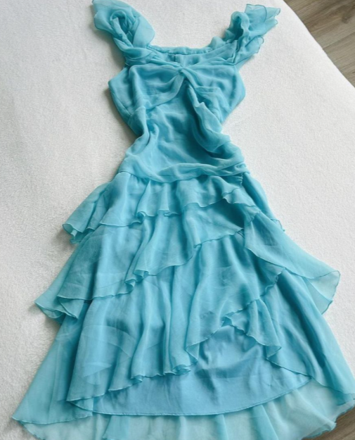 Classy A Line U Neck Chiffon Tiered Short Homecoming Dress,Summer 18th Birthday Dress GG4240