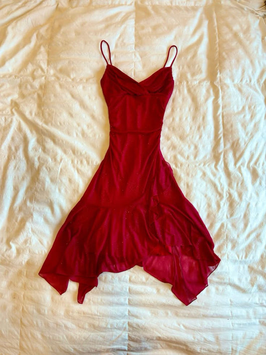 Elegant A Line Spaghetti Straps Burgundy Chiffon Short Homecoming Dress,Summer 18th Birthday Dress GG4242