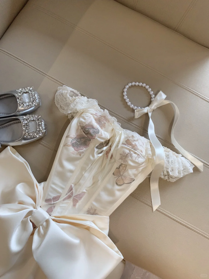 Pretty A Line Off The Shoulder Satin Lace Butterfly Printed Short Homecoming Dress,Summer 17th Birthday Dress GG4270