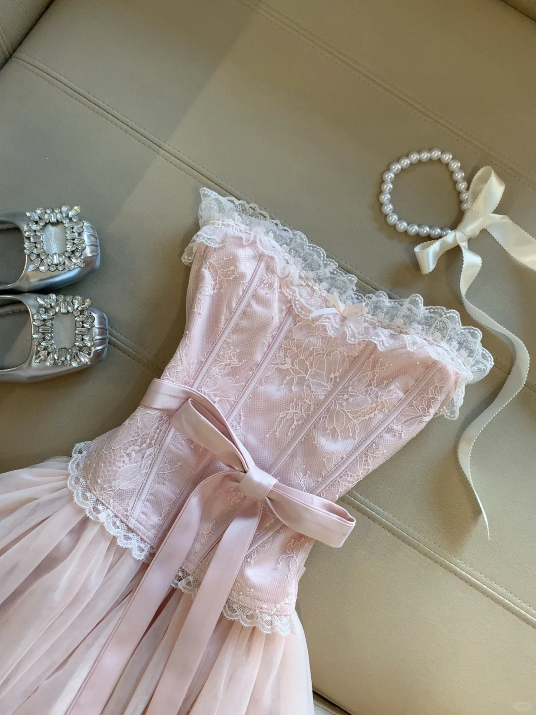 Pink A Line Strapless Tulle Lace Short Homecoming Dress,Summer 16th Birthday Dress GG4272