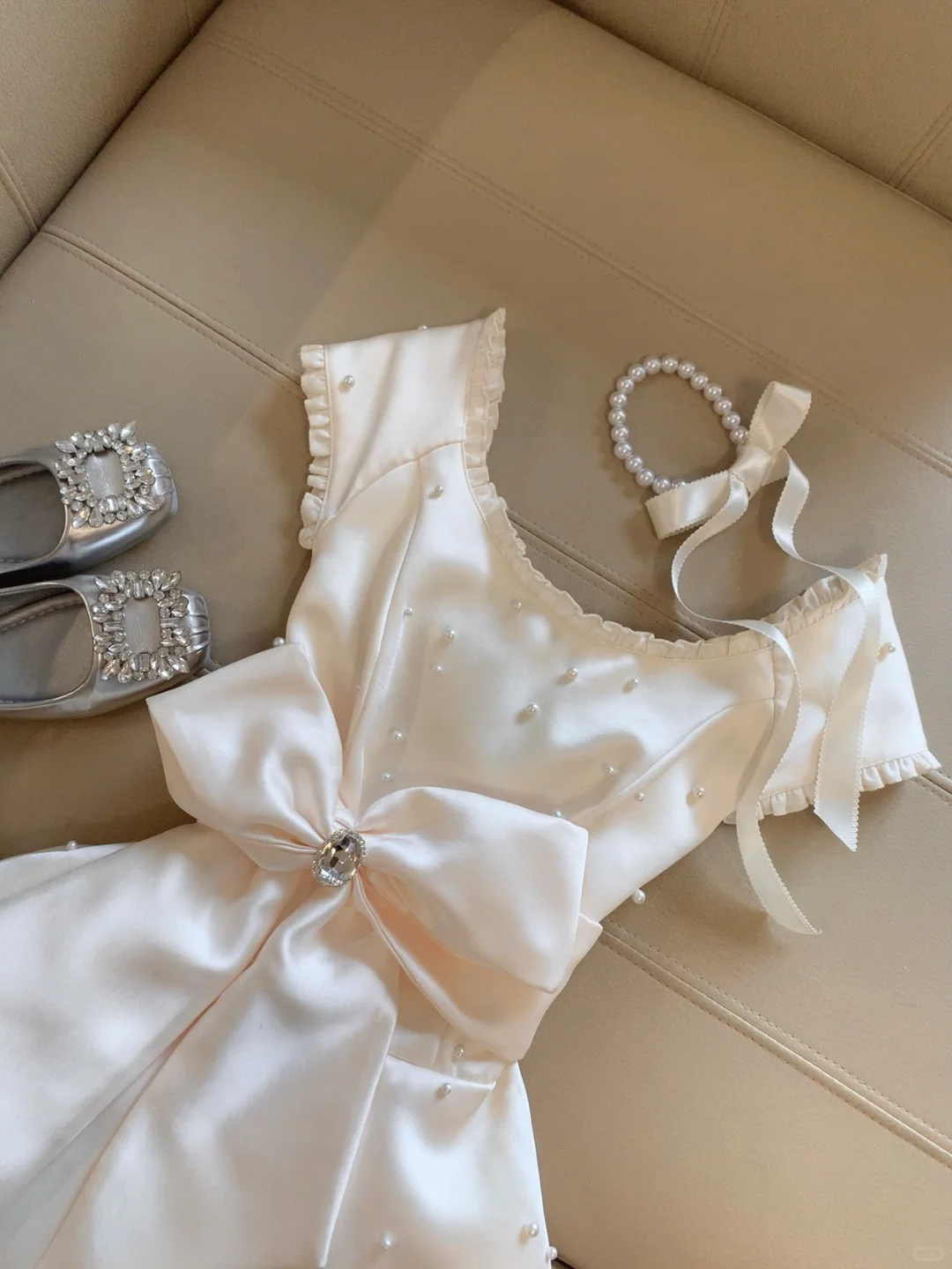 Princess 16th A Line U Neck Satin Bow Beads Short Homecoming Dress,Summer Birthday Dress GG4275