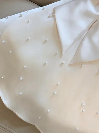 Princess 16th A Line U Neck Satin Bow Beads Short Homecoming Dress,Summer Birthday Dress GG4275