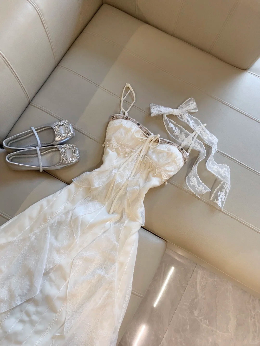 Vintage A Line Spaghetti Straps Satin Lace Long Prom Dress,Party Dress,Formal Evening Dress GG4296