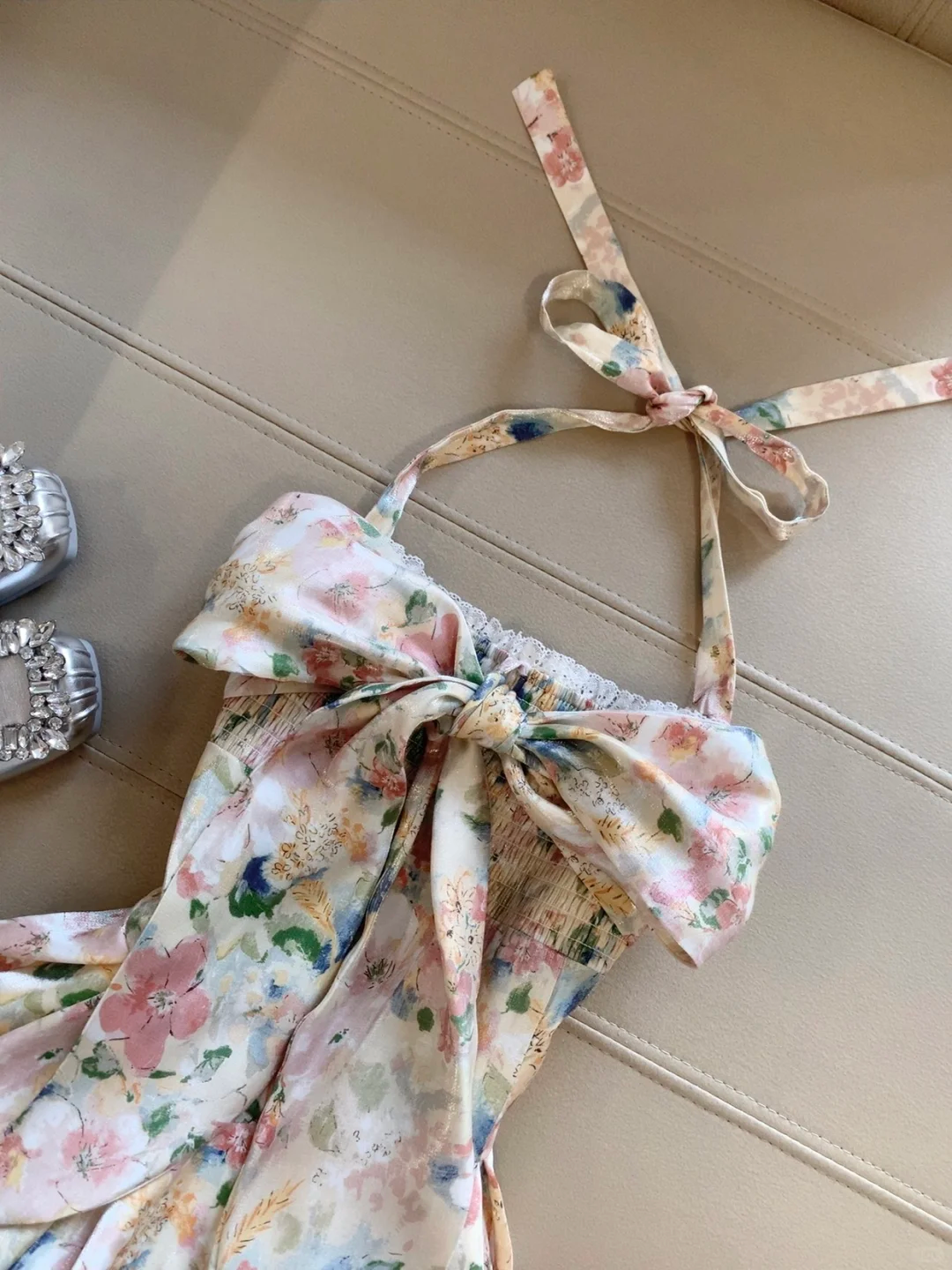 Stunning A Line Halter Floral Printed Satin Short Homecoming Dress,Summer 17th Birthday Dress GG4328