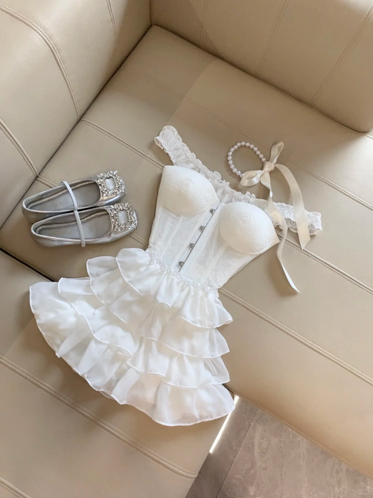 Sweet 16th White A Line Off The Shoulder Satin Lace Short Homecoming Dress,Summer Birthday Dress GG4332