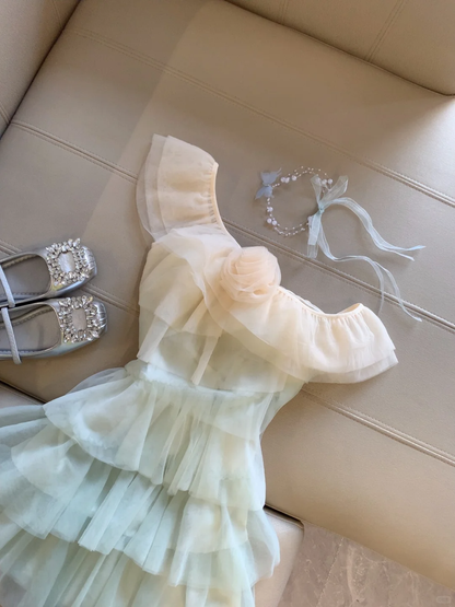 Gradient 16th A Line Off The Shoulder Tulle Short Homecoming Dress,Summer Birthday Dress GG4333