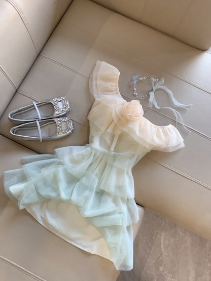 Gradient 16th A Line Off The Shoulder Tulle Short Homecoming Dress,Summer Birthday Dress GG4333