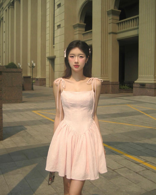 Cute A Line Spaghetti Straps Pink Satin Short Homecoming Dress,Summer 17th Birthday Dress GG4381