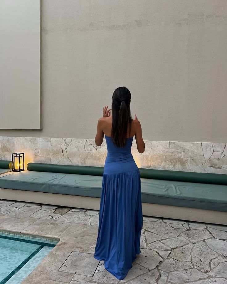 Simple A Line Strapless Satin Long Prom Dress,Party Dress,Formal Evening Dress GG4410