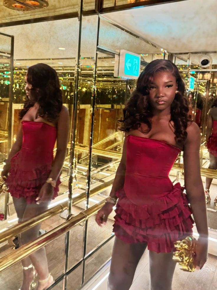 Sexy Burgundy Tight A Line Strapless Satin Tiered Short Homecoming Dress,Summer 19th Birthday Dress GG4428