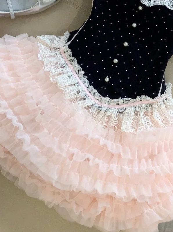 Sweet Ball Gown Strapless Satin Tulle Lace Tiered Short Homecoming Dress,Summer 17th Birthday Dress GG4434