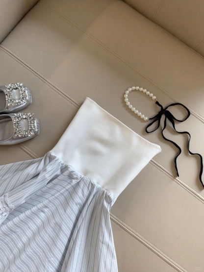 Loose A Line Strapless Satin With Irregular Hem Short Homecoming Dress,Summer 20th Birthday Dress GG4437