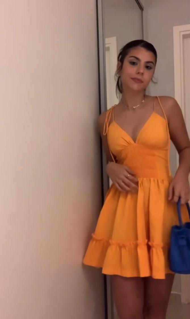 Eleagnt A Line Spaghetti Straps Satin Short Homecoming Dress,Summer 20th Birthday Dress GG4446