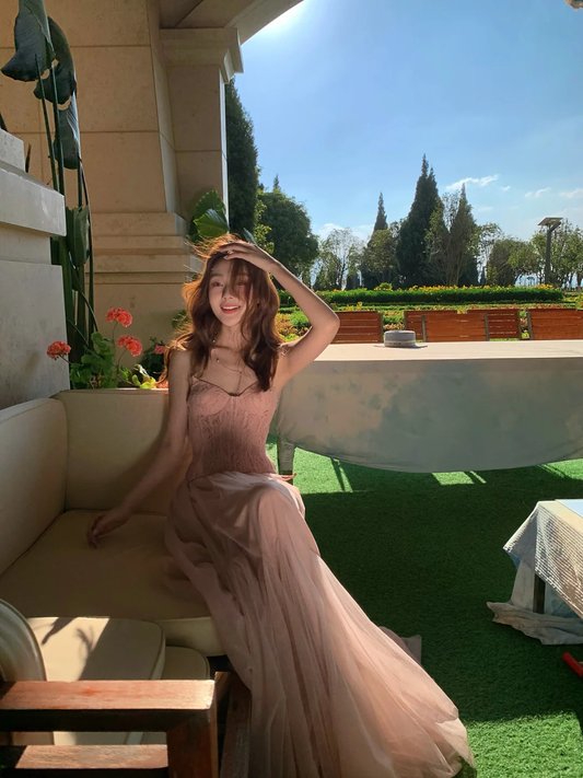 Sweetheart A Line Tulle Lace Long Prom Dress,Party Dress,Formal Evening Dress GG4503