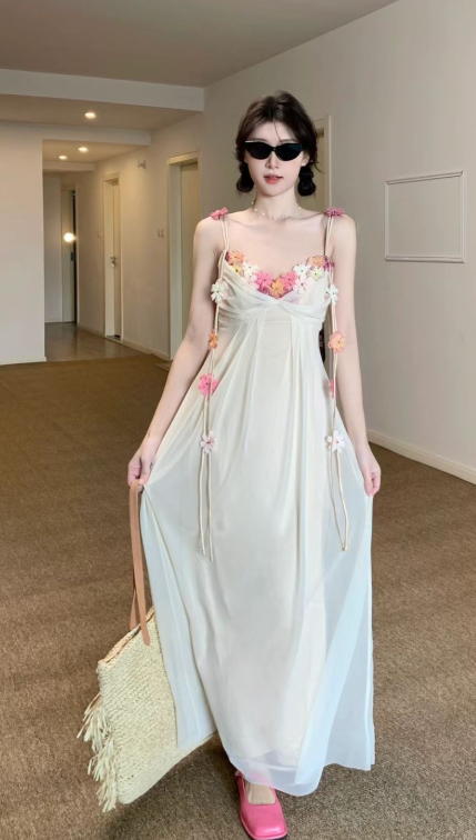 Pretty A Line Spaghetti Straps Chiffon Applique Long Prom Dress,Party Dress,Formal Evening Dress GG4506