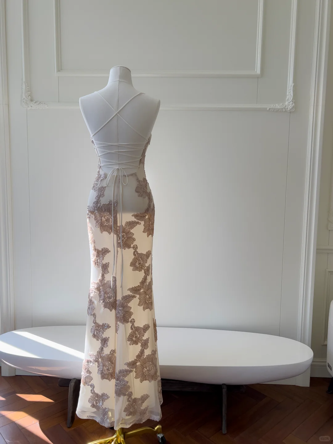 Pretty Mermaid Spaghetti Straps Satin Applique Long Prom Dress,Party Dress,Formal Evening Dress GG4539