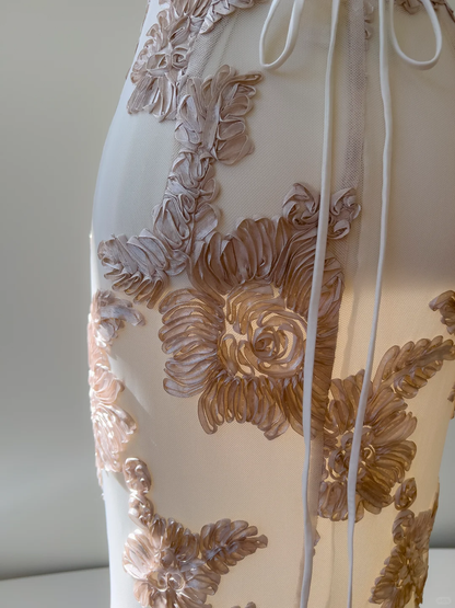 Pretty Mermaid Spaghetti Straps Satin Applique Long Prom Dress,Party Dress,Formal Evening Dress GG4539