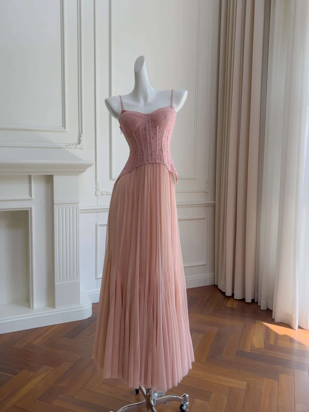 Elegant A Line Spaghetti Straps Tulle Lace Long Prom Dress,Party Dress,Formal Evening Dress GG4543