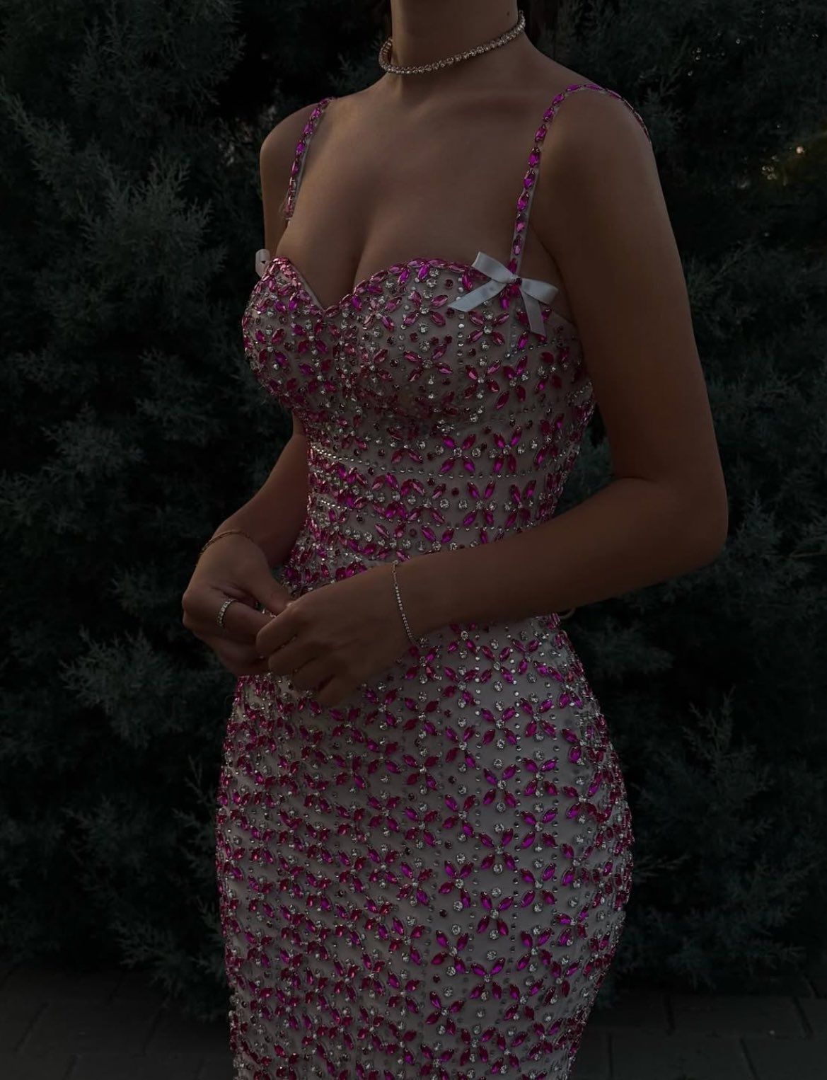 Gorgeous Mermaid Spaghetti Straps Satin Beads Long Prom Dress,Party Dress,Formal Evening Dress GG4555